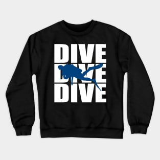 shark diving Crewneck Sweatshirt